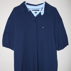 Tommy Hilfiger Polo Shirt Black Short Sleeve XL